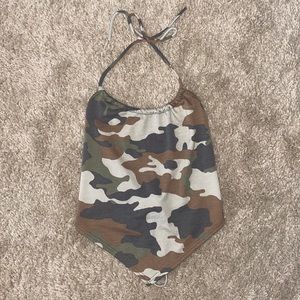 Backless Camouflage Top